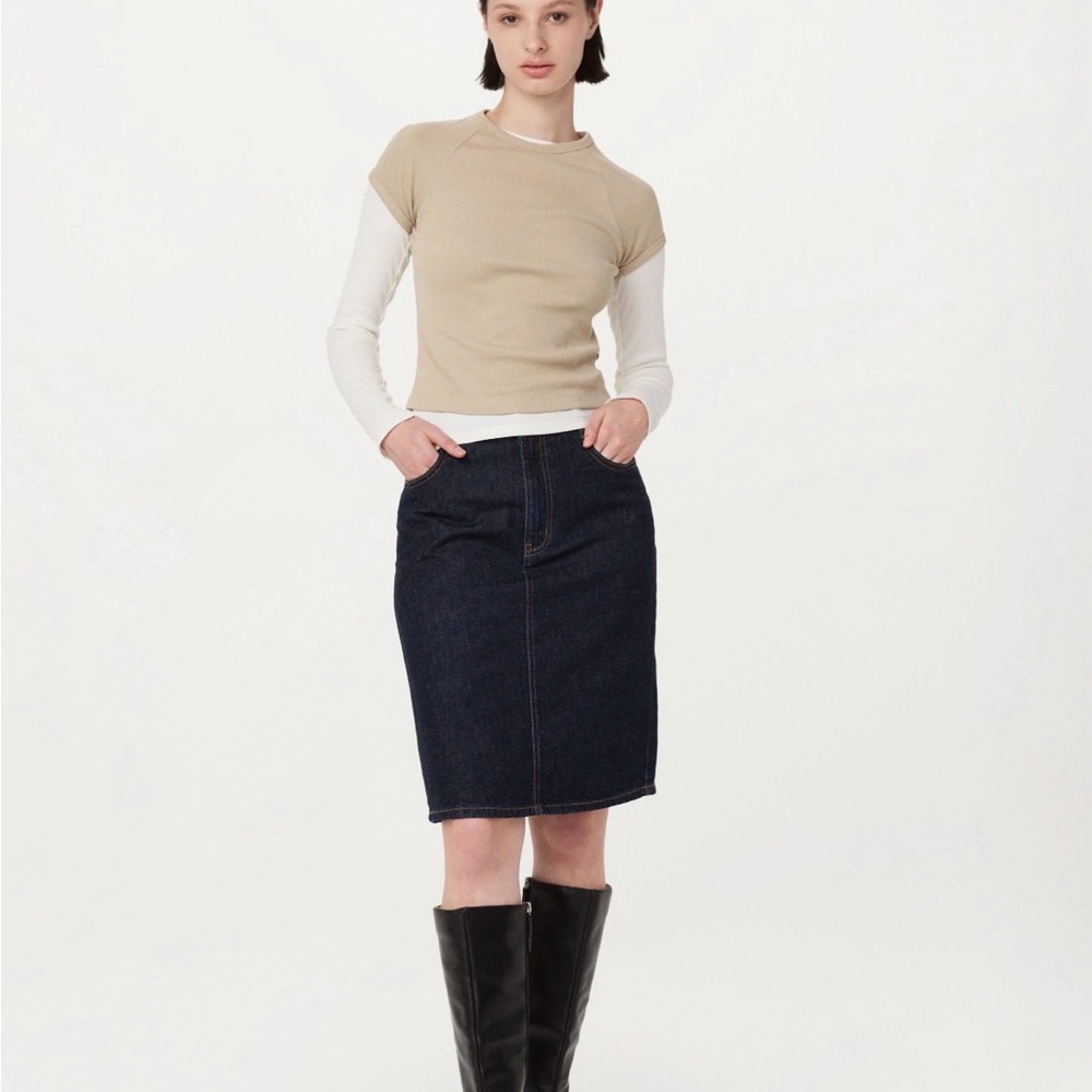 Frank & Oak Dark Blue Pencil Skirt NWT SIZE small